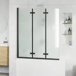 Încărcare duș Manual Negru 130 x 138 cm Sticlă ESG și aluminiu GartenMobel Dekor