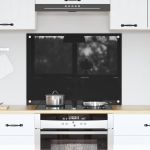 Spate de bucătărie Negru 80 x 60 x 0,8 cm sticlă securizată GartenMobel Dekor