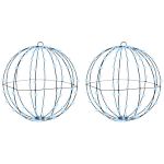 Bola cu 320 LED 2 pcs Alb rece 50 cm Metal GartenMobel Dekor