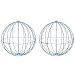 Bola cu 384 LED 2 pcs Alb rece 60 cm Metal GartenMobel Dekor