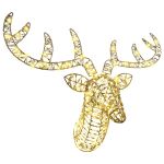 Sanie cu ren cu 140 LED Alb cald 60 cm PET GartenMobel Dekor