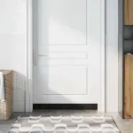 Perdele de ușă cu perii cu montare prin înșurubare 6 pcs Negru GartenMobel Dekor