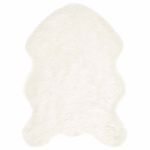 Covor Faux din Lână de oaie Alb 60 x 90 cm Poliester GartenMobel Dekor