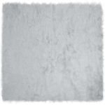 Covor Faux din Lână de oaie Gri 240 x 240 cm Poliester GartenMobel Dekor