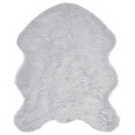 Covor Faux din Lână de oaie Gri 50 x 80 cm Poliester GartenMobel Dekor