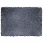 Covor Faux din Lână de oaie Antracit 120 x 170 cm Poliester GartenMobel Dekor