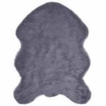 Covor Faux din Lână de oaie Antracit 80 x 120 cm Poliester GartenMobel Dekor
