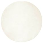 Covor din Blană Faux de Iepure Alb Ø 200 cm Poliester GartenMobel Dekor