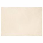 Covor din Blană Faux de Iepure Crem 140 x 200 cm Poliester GartenMobel Dekor