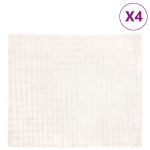 Pătură din Blană sintetică de Iepure 4 pcs Alb 240 x 270 cm GartenMobel Dekor