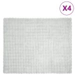 Pătură din Blană sintetică de Iepure 4 pcs Gri 130 x 150 cm GartenMobel Dekor