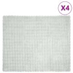 Pătură din Blană sintetică de Iepure 4 pcs Gri 220 x 240 cm GartenMobel Dekor