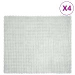 Pătură din Blană sintetică de Iepure 4 pcs Gri 240 x 270 cm GartenMobel Dekor