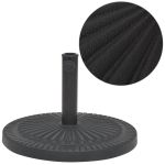 Suport umbrelă de soare, rășină, rotund, negru, 29 kg GartenMobel Dekor