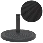 Suport umbrelă de soare, rășină, rotund, negru, 29 kg GartenMobel Dekor