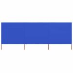 Paravan anti-vânt cu 3 panouri, azur, 400 x 120 cm, textil GartenMobel Dekor