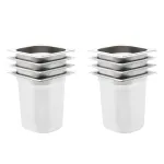Recipiente Gastronorm 8 buc. GN 1/6 200 mm oțel inoxidabil GartenMobel Dekor