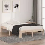 Cadru de pat mic dublu, 120x190 cm, lemn masiv GartenMobel Dekor