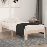 Cadru de pat mic single, 75x190 cm, lemn masiv GartenMobel Dekor
