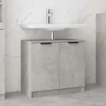 Dulap de baie, gri beton, 64,5x33,5x59 cm, lemn compozit GartenMobel Dekor