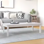 Măsuță de cafea, alb, 110x50x30 cm, lemn masiv de pin GartenMobel Dekor