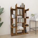 Bibliotecă, stejar fumuriu, 86x25,5x140 cm, lemn prelucrat GartenMobel Dekor