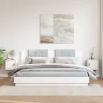 Dulapuri de perete, 2 buc., alb, 31,5x30x30 cm, lemn masiv pin GartenMobel Dekor