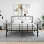 Noptiere, 2 buc., gri sonoma, 40x35x47,5 cm, lemn compozit GartenMobel Dekor