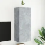 Comodă TV de perete, gri beton, 40,5x30x102 cm, lemn prelucrat GartenMobel Dekor