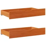 Sertare de pat 2 buc. 90x55x17 cm maro ceruit lemn masiv de pin GartenMobel Dekor