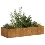 Jardinieră Rusty 200x80x40 cm Oțel pentru intemperii GartenMobel Dekor