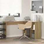 Birou cu raft Stejar sonoma 142 x 102 x 73 cm Lemn compozit GartenMobel Dekor