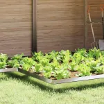 Gard pentru melci 4 pcs Argintiu 13,5 x 13,5 x 25 cm GartenMobel Dekor