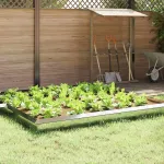 Gard pentru melci 4 pcs Argintiu 50 x 3,5 x 25 cm GartenMobel Dekor