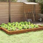 Gard pentru melci 4 pcs Ruginit 100 x 3,5 x 25 cm GartenMobel Dekor