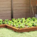 Gard pentru melci 4 pcs Ruginit 13,5 x 13,5 x 25 cm GartenMobel Dekor