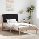 Cadru de pat cu headboard Maro 100 x 200 cm Lemn de pin masiv GartenMobel Dekor
