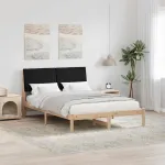 Cadru de pat cu headboard Maro 135 x 190 cm Lemn de pin masiv GartenMobel Dekor