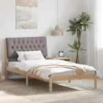 Cadru de pat cu tăblie tapițată cu headboard Maro 100 x 200 cm GartenMobel Dekor