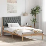 Cadru de pat cu tăblie tapițată cu headboard Maro 100 x 200 cm GartenMobel Dekor