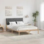 Cadru de pat cu tăblie tapițată cu headboard Maro 135 x 190 cm GartenMobel Dekor