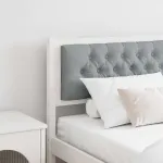Tăblie cap Altele Alb și gri deschis 180 cm Lemn masiv de pin GartenMobel Dekor
