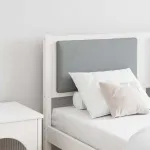 Tăblie cap Altele Alb 150 cm Lemn masiv de pin GartenMobel Dekor
