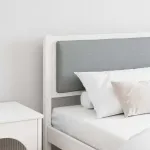 Tăblie cap Altele Alb 200 cm Lemn masiv de pin GartenMobel Dekor