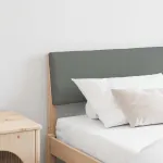 Tăblie tapițată Gri închis 180 cm Lemn de pin masiv GartenMobel Dekor