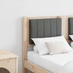 Tăblie tapițată cu headboard Maro 120 cm Lemn de pin masiv GartenMobel Dekor