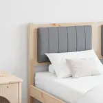 Tăblie tapițată cu headboard Maro 140 cm Lemn de pin masiv GartenMobel Dekor