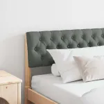 Tăblie tapițată Gri închis 180 cm Lemn de pin masiv GartenMobel Dekor
