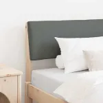 Tăblie tapițată Gri închis 90 cm Lemn de pin masiv GartenMobel Dekor