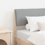 Tăblie tapițată Gri deschis 80 cm Lemn de pin masiv GartenMobel Dekor